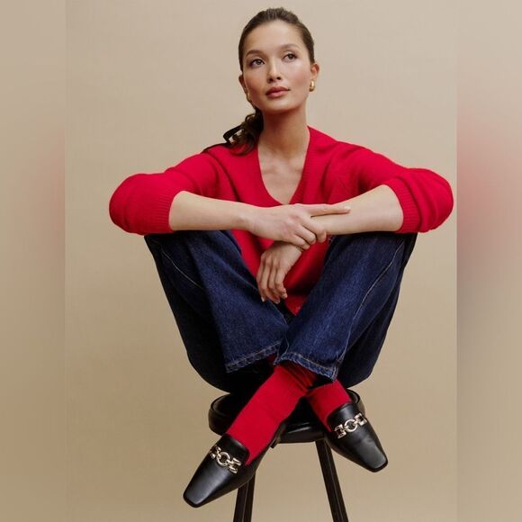 Reformation Tristan Black leather Loafer - Picture 3 of 12